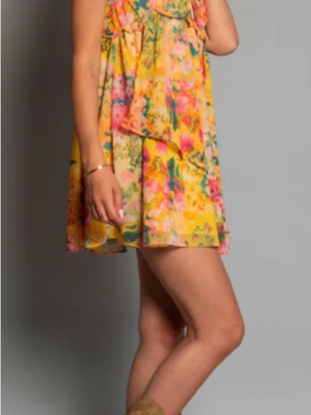Madison Floral Mini Dress nwt bust 32.5 - Picture 4 of 6